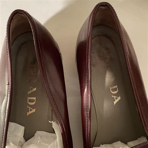 prada burgundy loafers|prada lace up shoes.